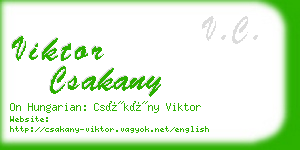 viktor csakany business card